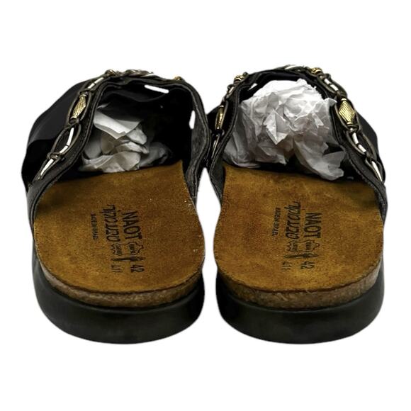 Naot Jennifer Sandals Women Size 11 Tan Aztec Beads Elastic Comfort - Picture 4 of 6